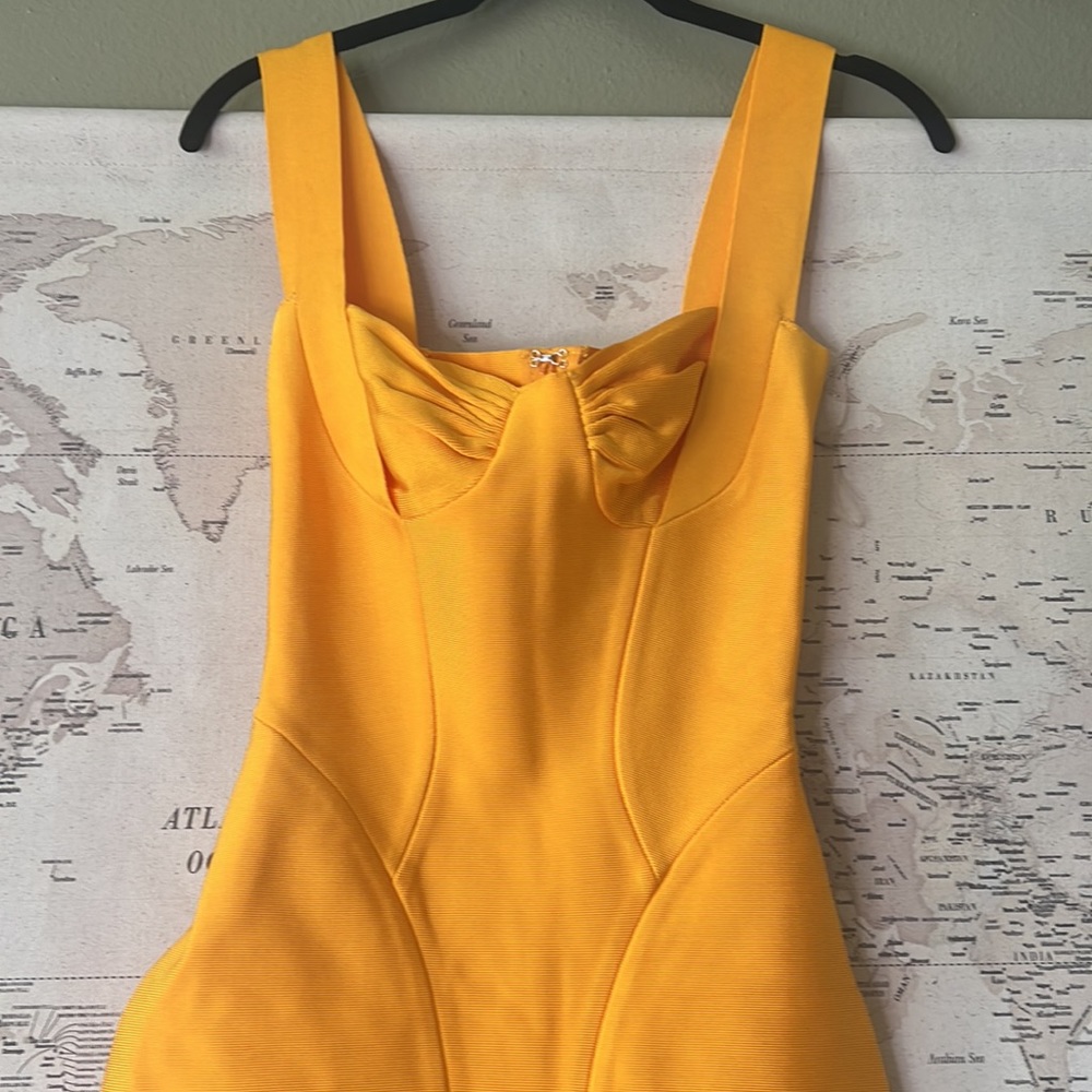 HOUSE OF CB 'Charlene' Tangerine Bandage Midi Dress NWOT - Picture 12 of 16